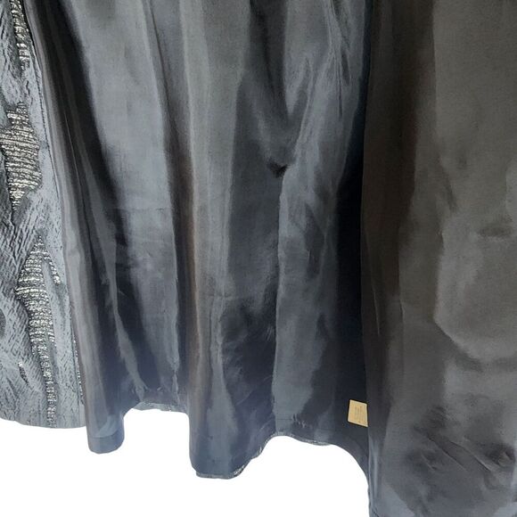 New $500 Caroline Rose Jacquard Jacket Women Size 3X Black Charcoal Open Front - Picture 8 of 8